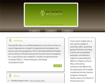 deliberate whispers